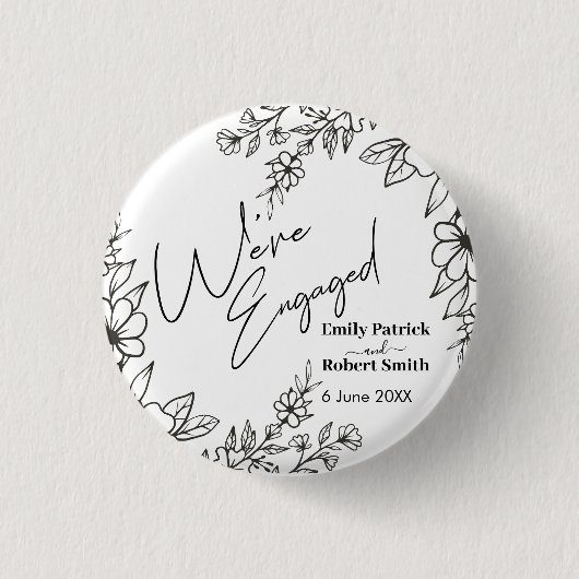 Elegante typografie waar we mee bezig zijn ronde button 3,2 cm (Voorkant)