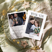 Elegante Typografie Winter Bruiloft Foto Bedankkaart