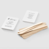 Elegante Typografie | Zwart-wit bruiloft Handwaaier (Niet-gemonteerd)