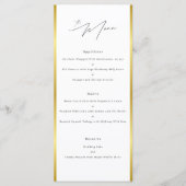 Elegante typografie Zwart Wit Gouden Streep Bruilo Menu (Voorkant)