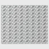 Elegante typografie zwart wit HOHO Cadeaupapier (Vlak)