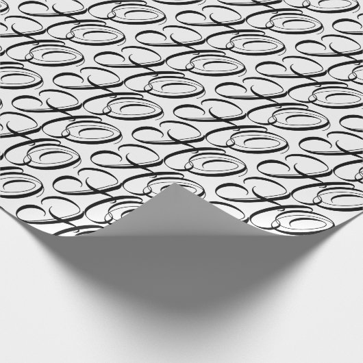 Elegante typografie zwart wit HOHO Cadeaupapier (Hoek)