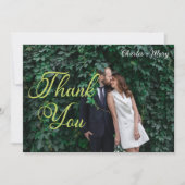 Elegante typografische foto dankkaart bedankkaart (Voorkant)
