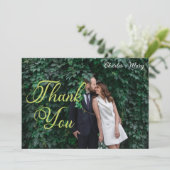 Elegante typografische foto dankkaart bedankkaart (Staand voorkant)