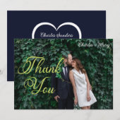 Elegante typografische foto dankkaart bedankkaart (Voorkant / Achterkant)