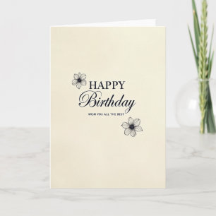 Elegante typografische verjaardagskaart kaart