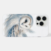 Elegante Uil in Waterverf iPhone Hoesje (Achterkant horizontaal)