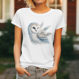 Elegante Uil in Waterverf T-shirt