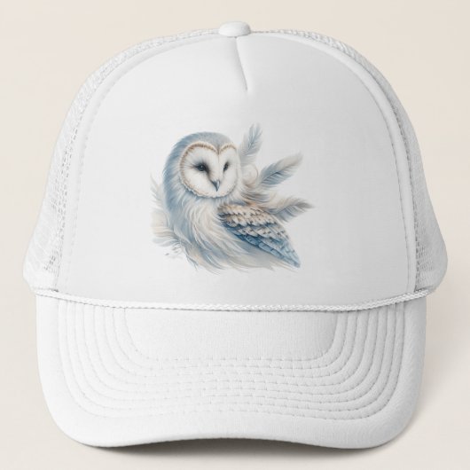 Elegante uil in Waterverf Trucker Pet (Voorkant)
