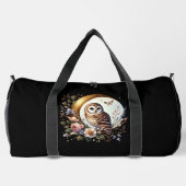 Elegante uil op gouden maan plunjezak (Achterkant)