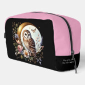Elegante uil op gouden maan toilettasje (Rechterhoek)