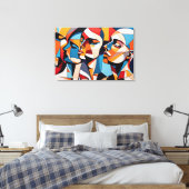 Elegante uitdrukkingen canvas afdruk (Insitu (Slaapkamer))