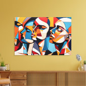 Elegante uitdrukkingen canvas afdruk (Insitu (Woonkamer))