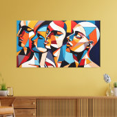 Elegante uitdrukkingen canvas afdruk (Insitu (Woonkamer))