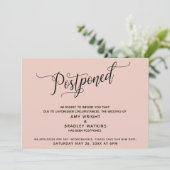 Elegante Uitgestelde Trouw Aankondiging Roze Blush (Staand voorkant)