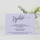Elegante Uitgestelde Trouwdatum Aankondiging Laven (Staand voorkant)
