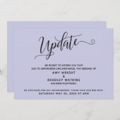 Elegante Uitgestelde Trouwdatum Aankondiging Laven (Voorkant / Achterkant)