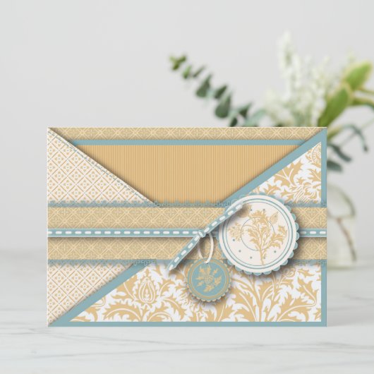 Elegante uitnodiging (Staand voorkant)