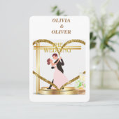 Elegante uitnodiging. bedankkaart (Staand voorkant)