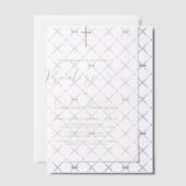 Elegante Uitnodiging de Bautizo Hija Meisje Doop (Offset (Uitnodiging))