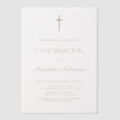 Elegante Uitnodiging de Bautizo Hija Meisje Doop (Voorkant)