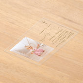 Elegante Uitnodiging De Bautizo Hija Photo Girl (Laagn)