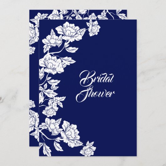 Elegante uitnodiging in chinoiserie-stijl (Voorkant / Achterkant)