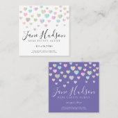 Elegante uitnodiging Kleurrijke hartspikkels ontwe (Voorkant / Achterkant)