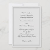 Elegante uitnodiging met twee randen en scriptteks (Voorkant)