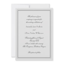 Elegante uitnodiging met twee randen en scriptteks