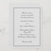 Elegante uitnodiging met twee randen en scriptteks (Voorkant / Achterkant)