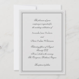 Elegante uitnodiging met twee randen en scriptteks