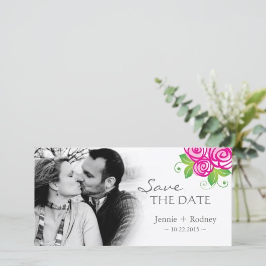 Elegante uitnodiging om de datum te reserveren (Staand voorkant)