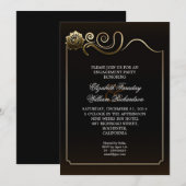 Elegante uitnodiging van de Verlovingspartij (Voorkant / Achterkant)