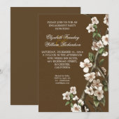 Elegante uitnodiging van de Verlovingspartij (Voorkant / Achterkant)