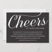 Elegante uitnodiging voor 25-jarig huwelijksjubile (Voorkant)