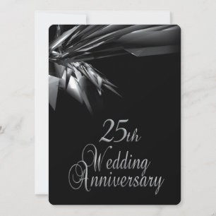 Elegante uitnodiging voor 25-jarig huwelijksjubile