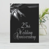Elegante uitnodiging voor 25-jarig huwelijksjubile (Staand voorkant)