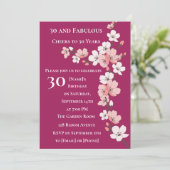 Elegante uitnodiging voor 30e verjaardag (Staand voorkant)