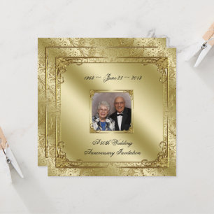 Elegante uitnodiging voor 50-jarig huwelijksjubile