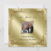 Elegante uitnodiging voor 50-jarig huwelijksjubile (Voorkant)