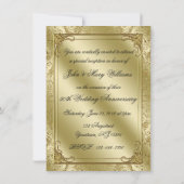 Elegante uitnodiging voor 50-jarig huwelijksjubile (Achterkant)