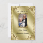 Elegante uitnodiging voor 50-jarig huwelijksjubile (Voorkant)