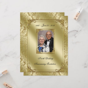 Elegante uitnodiging voor 50-jarig huwelijksjubile