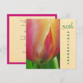 Elegante uitnodiging voor 50-jarig jubileum (Voorkant / Achterkant)