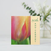 Elegante uitnodiging voor 50-jarig jubileum (Staand voorkant)