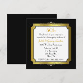 Elegante uitnodiging voor 50e trouwdag (Voorkant / Achterkant)