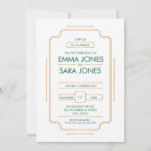 Elegante uitnodiging voor 50e verjaardagsfeest (Voorkant)