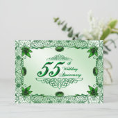 Elegante uitnodiging voor 55e trouwdag 5x7 (Staand voorkant)