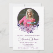 Elegante uitnodiging voor 70e verjaardag Foto Eleg (Voorkant)